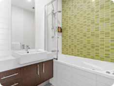 Ensuite with Single Spa Bath | Luxury Ground Level Apartment