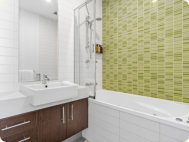 Ensuite with Single Spa Bath | Luxury Ground Level Apartment
