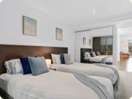 2nd Bedroom with King Size Bed or 2 King Single Beds | Luxury Ground Level Apartment